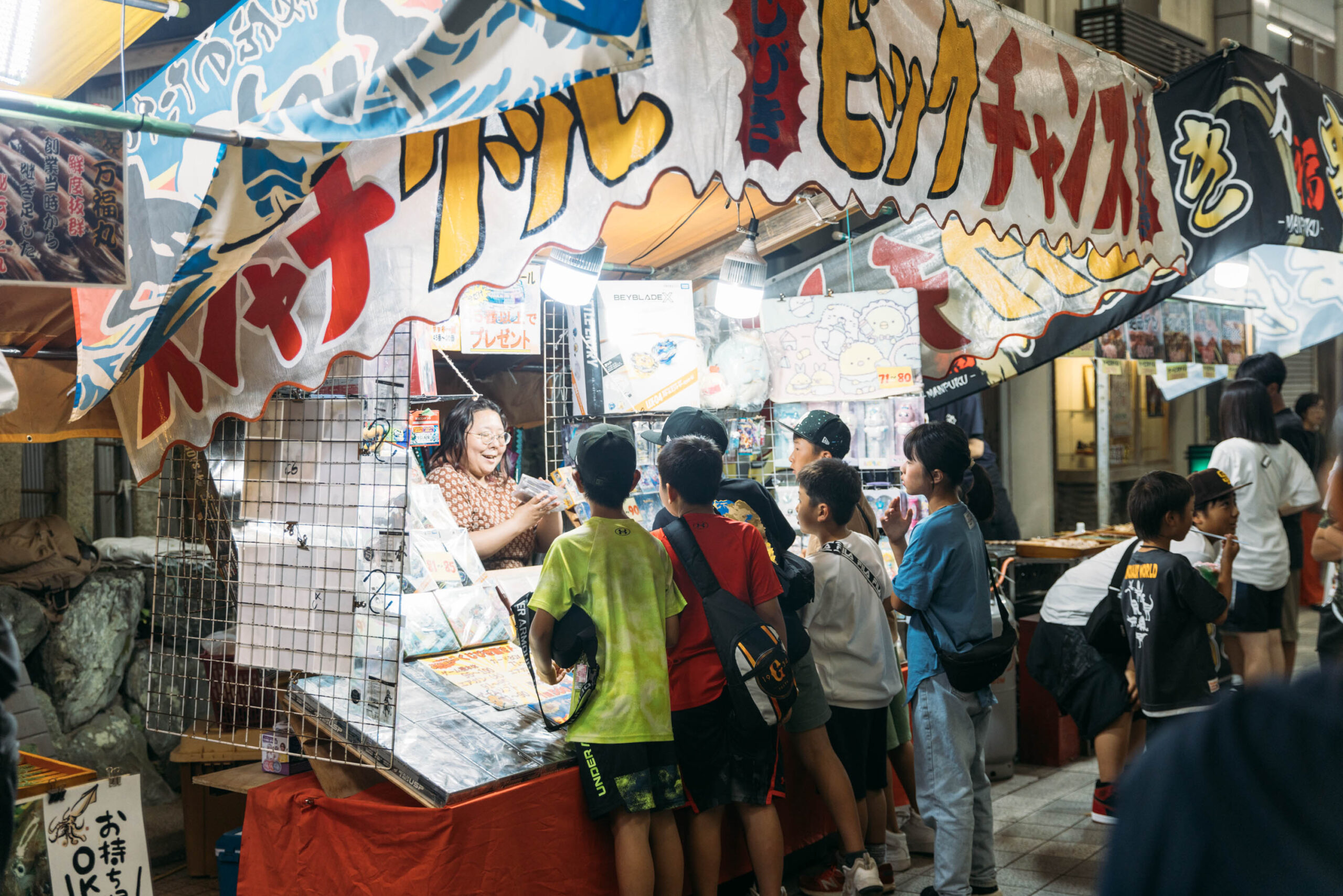 高柳商店街の夜店は、まるで祭りだった