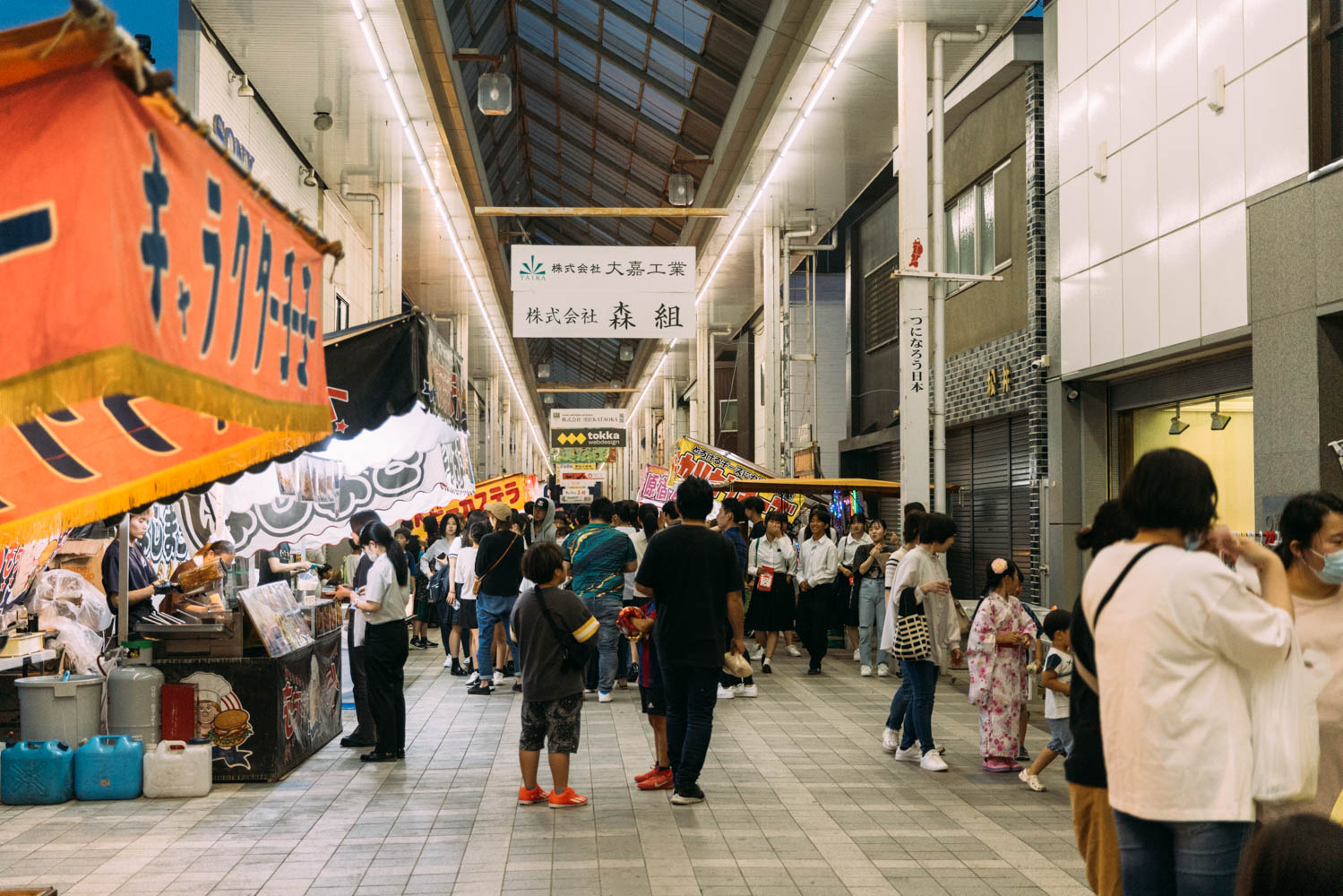 高柳商店街の夜店は、まるで祭りだった